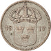 Sweden, Gustaf V, 10 Öre, 1917, EF(40-45), Silver, KM:780