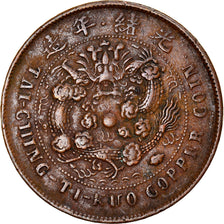 Coin, China, KIANGNAN, Kuang-hs, 10 Cash, 1906, EF(40-45), Copper, KM:10k.2