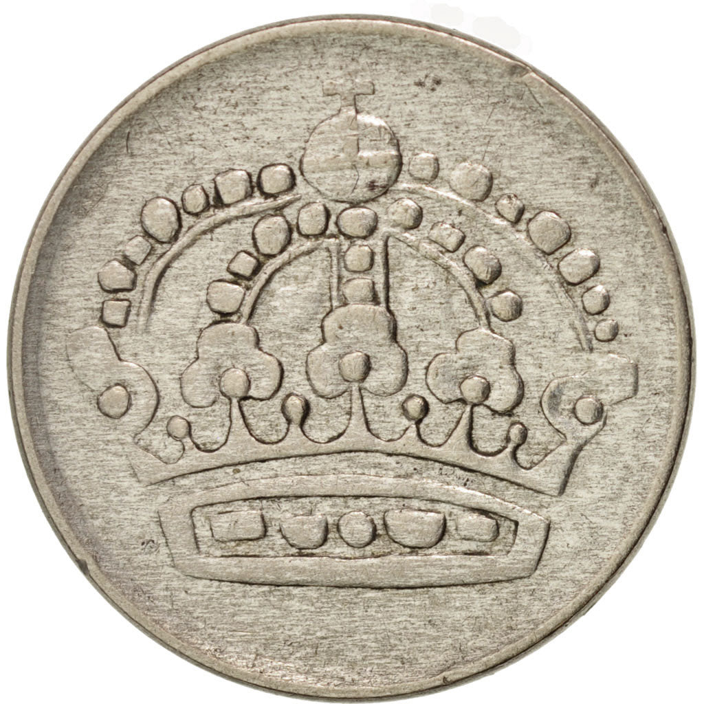 Sweden, Gustaf VI, 10 Öre, 1955, EF(40-45), Silver, KM:823