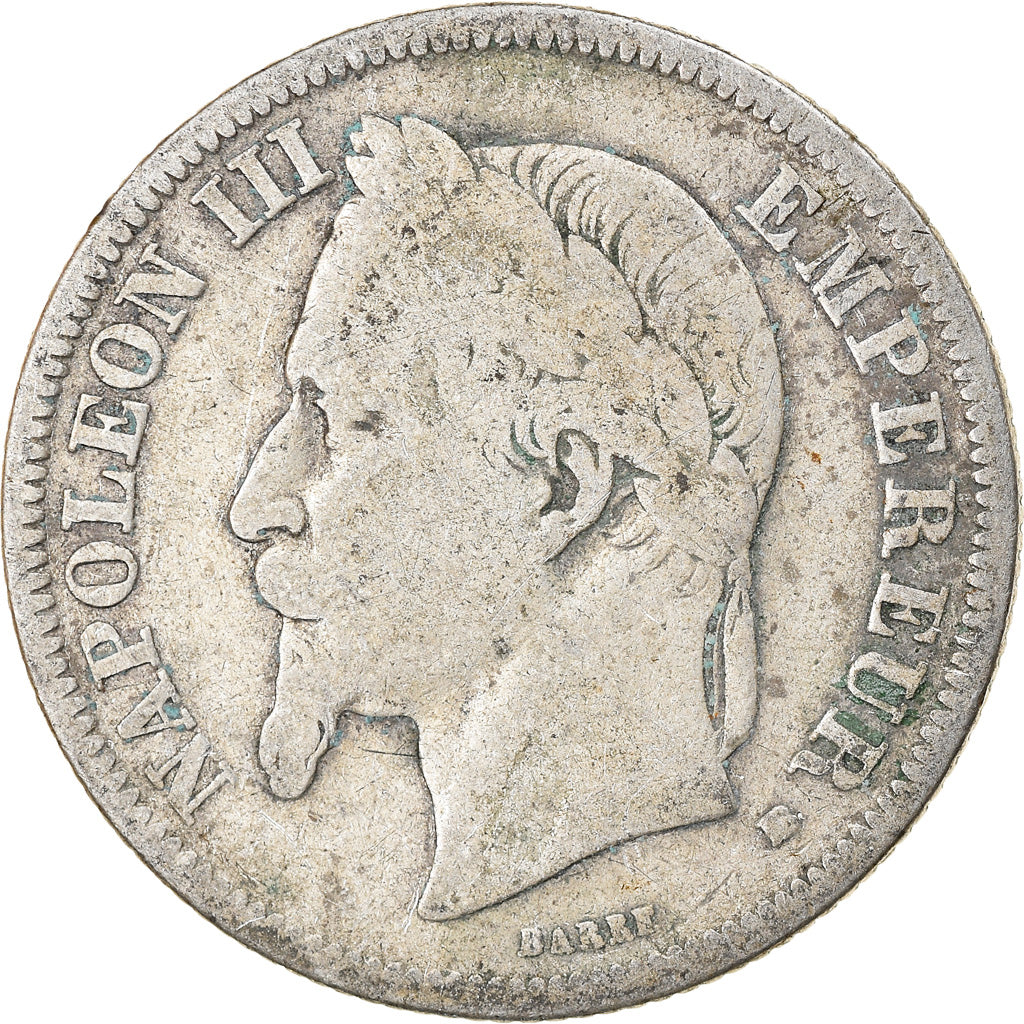 Munten, Frankrijk, Napoleon III, Napoléon III, 2 Francs, 1866, Strasbourg, ZG+