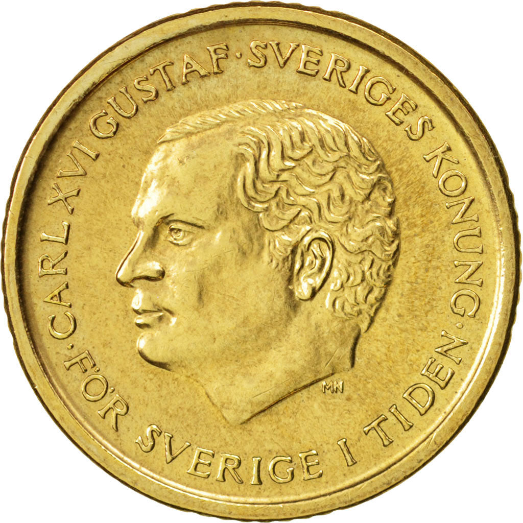 Moneda, Suecia, Carl XVI Gustaf, 10 Kronor, 1991, EBC, Cobre - aluminio - cinc