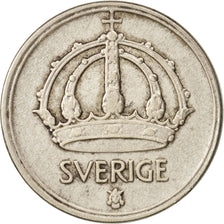 Svezia, Gustaf V, 25 Öre, 1950, BB, Argento, KM:816