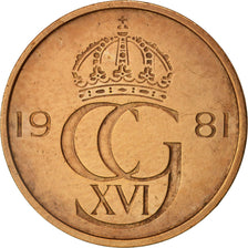 Sweden, Carl XVI Gustaf, 5 Öre, 1981, EF(40-45), Bronze, KM:849