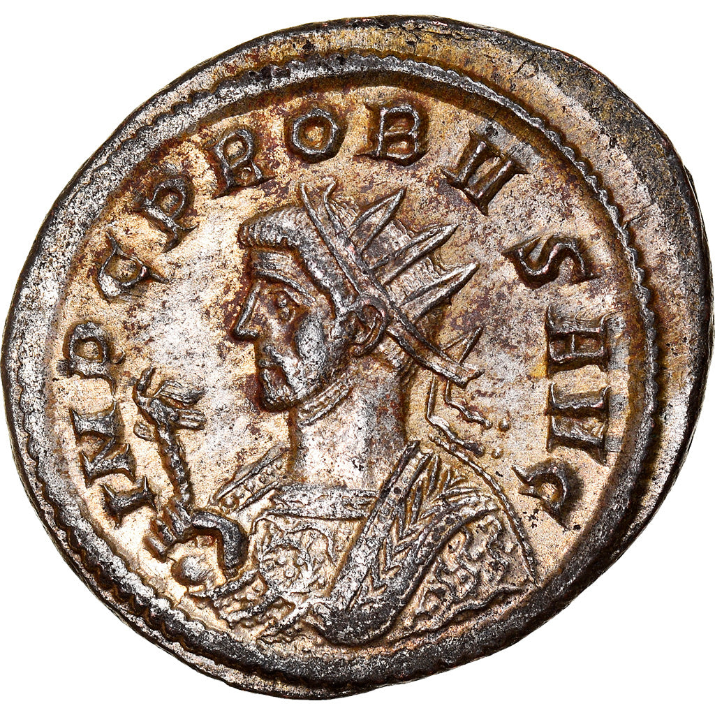 Coin, Probus, Aurelianus, 281, Ticinum, AU(50-53), Billon, RIC:490