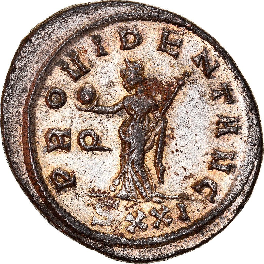 Coin, Probus, Aurelianus, 281, Ticinum, AU(50-53), Billon, RIC:490
