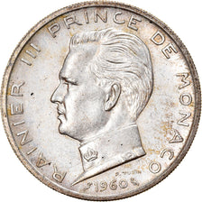 Coin, Monaco, Rainier III, 5 Francs, 1960, AU(50-53), Silver, KM:141, Gadoury:MC