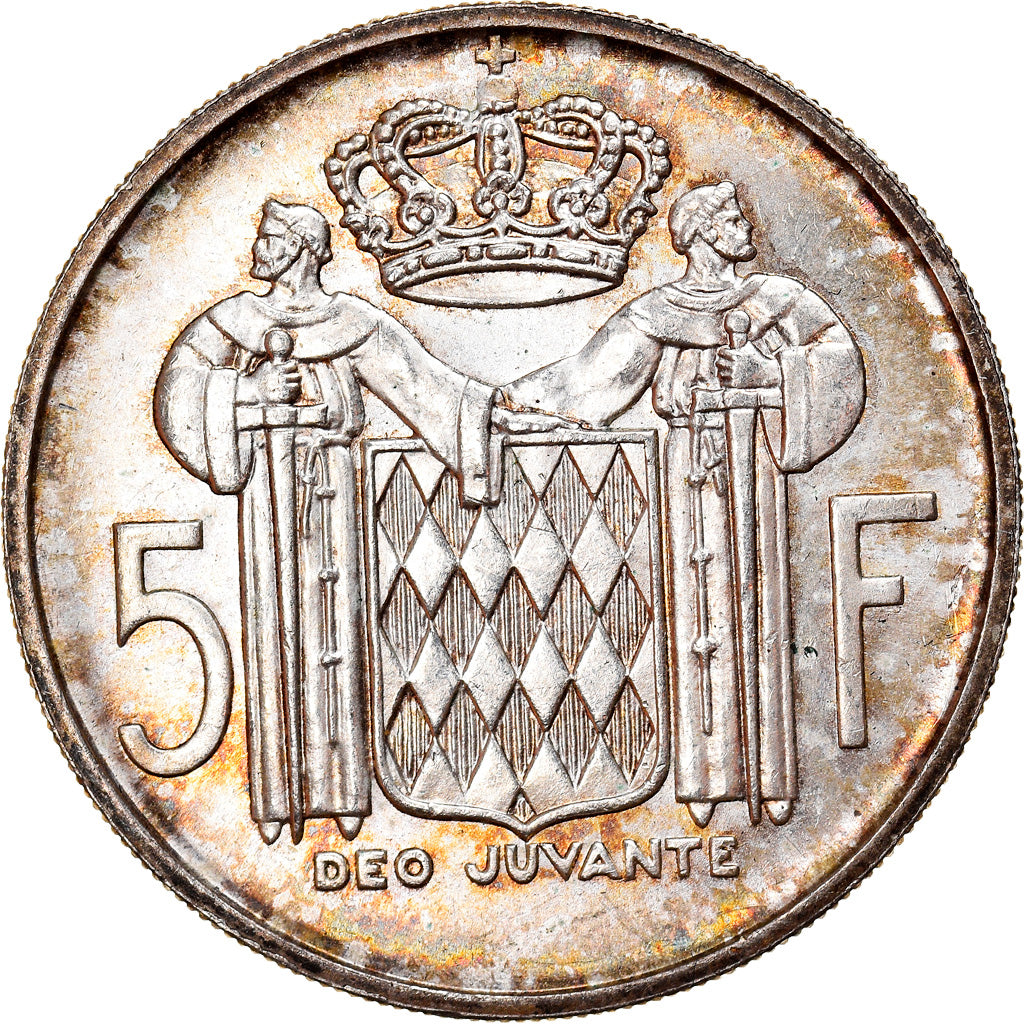 Moneta, Monaco, Rainier III, 5 Francs, 1960, BB+, Argento, KM:141, Gadoury:MC