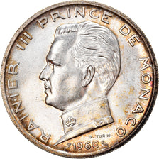Monnaie, Monaco, Rainier III, 5 Francs, 1960, SUP, Argent, Gadoury:MC 152