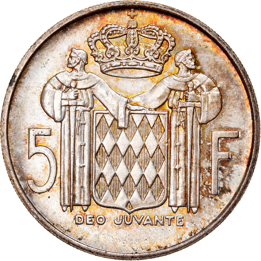 Monnaie, Monaco, Rainier III, 5 Francs, 1960, SUP, Argent, Gadoury:MC 152