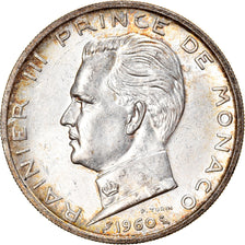 Münze, Monaco, Rainier III, 5 Francs, 1960, VZ, Silber, KM:141, Gadoury:MC 152