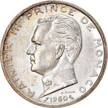 Monnaie, Monaco, Rainier III, 5 Francs, 1960, SUP, Argent, Gadoury:MC 152