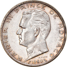 Monnaie, Monaco, Rainier III, 5 Francs, 1960, TTB+, Argent, Gadoury:MC 152