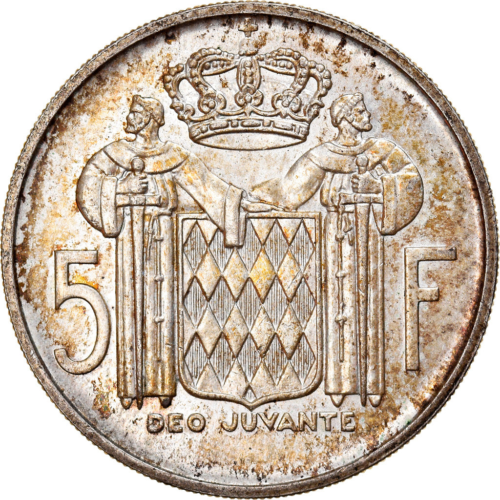 Moneta, Monaco, Rainier III, 5 Francs, 1960, BB, Argento, KM:141, Gadoury:MC 152