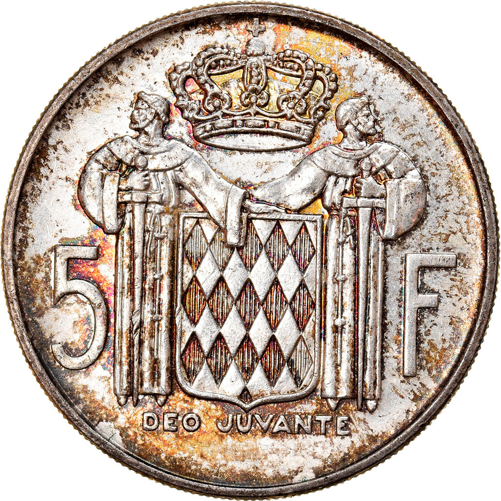 Moneta, Monaco, Rainier III, 5 Francs, 1966, SPL-, Argento, KM:141, Gadoury:MC