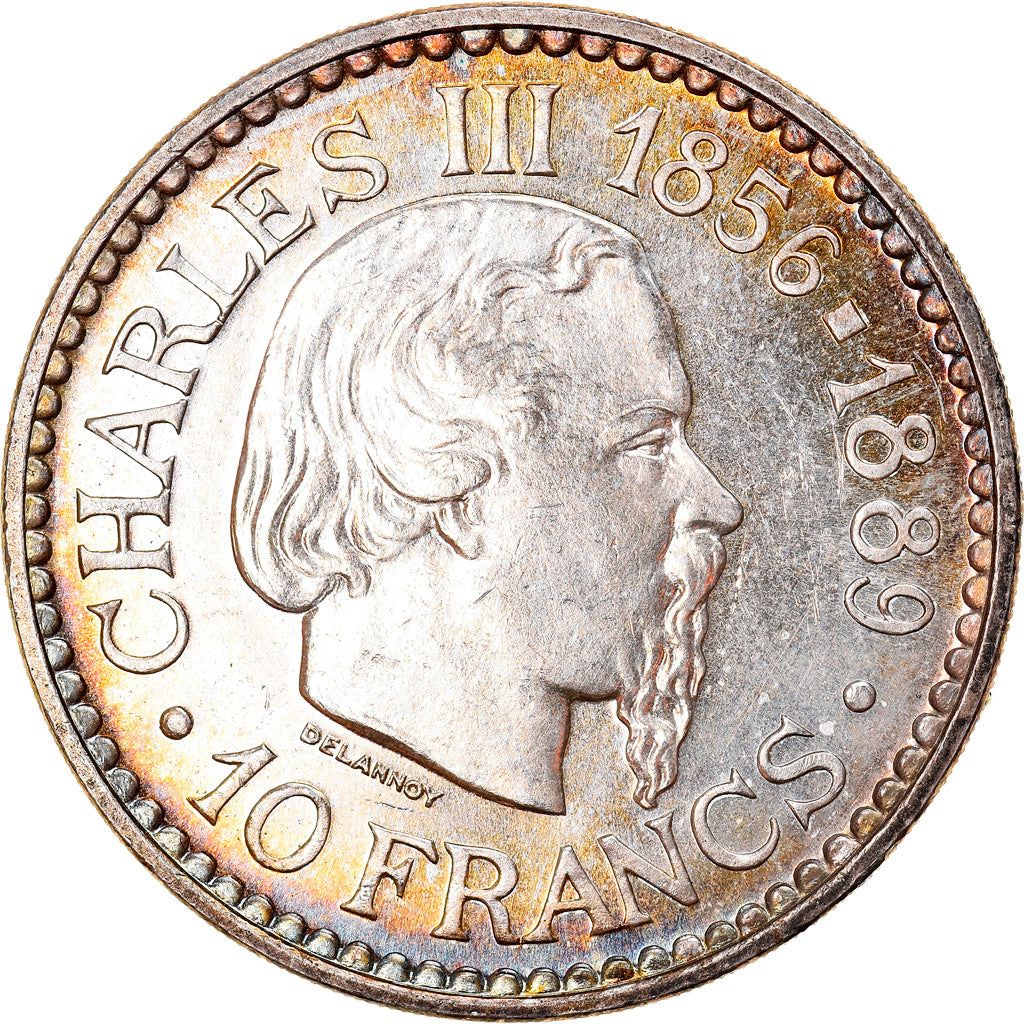 Coin, Monaco, Rainier III, 10 Francs, 1966, Paris, MS(60-62), Silver, KM:146