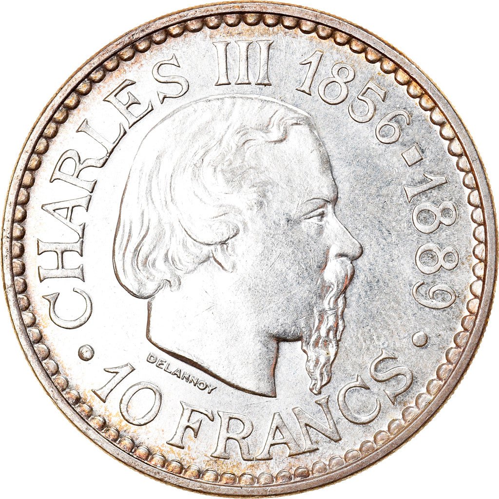 Coin, Monaco, Rainier III, 10 Francs, 1966, Paris, MS(60-62), Silver, KM:146