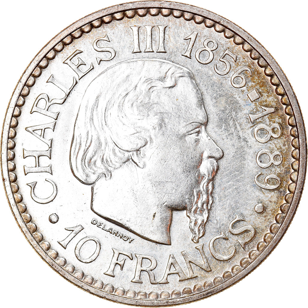 Coin, Monaco, Rainier III, 10 Francs, 1966, Paris, AU(55-58), Silver, KM:146