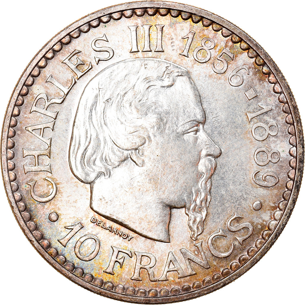 Coin, Monaco, Rainier III, 10 Francs, 1966, Paris, AU(55-58), Silver, KM:146