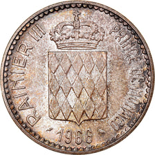 Coin, Monaco, Rainier III, 10 Francs, 1966, Paris, AU(55-58), Silver, KM:146