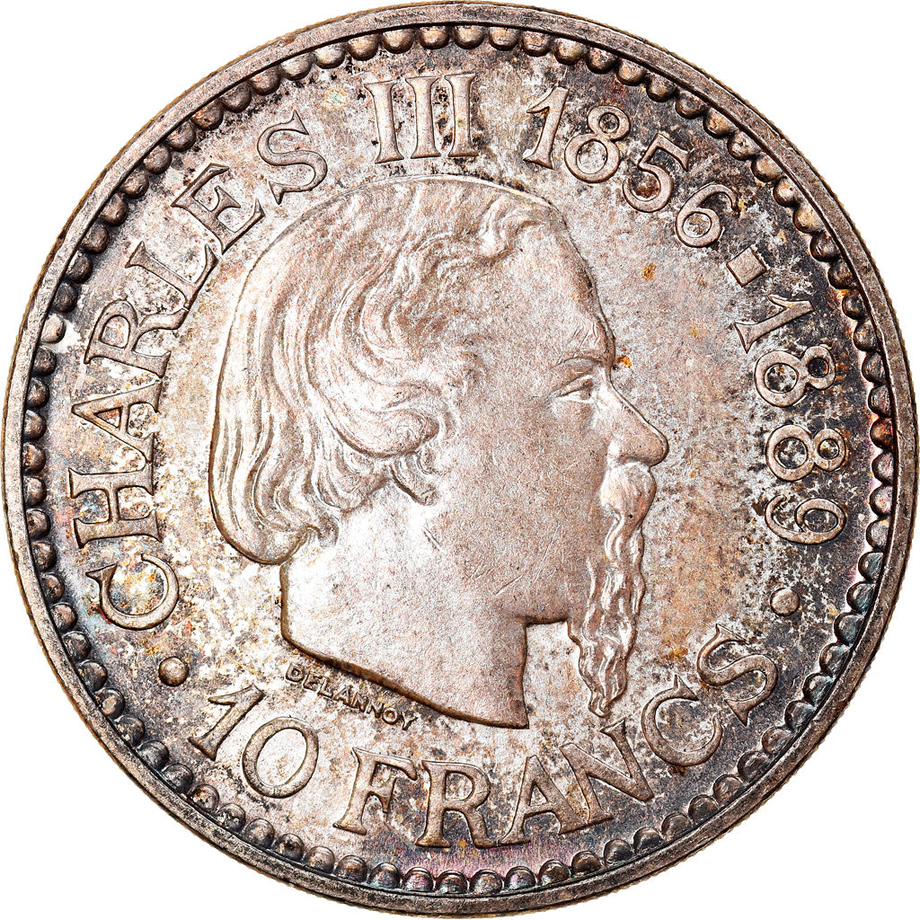 Coin, Monaco, Rainier III, 10 Francs, 1966, Paris, AU(55-58), Silver, KM:146