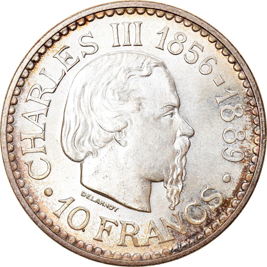 Coin, Monaco, Rainier III, 10 Francs, 1966, Paris, AU(55-58), Silver, KM:146