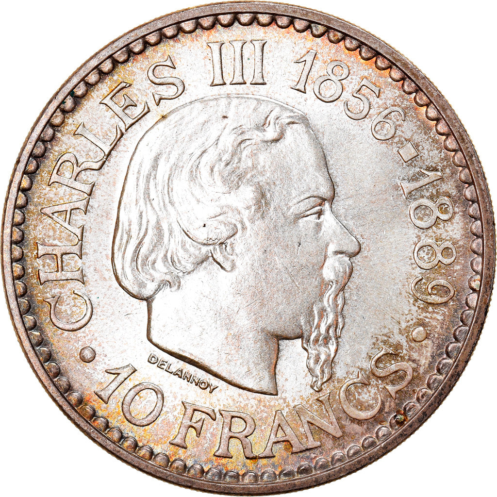 Coin, Monaco, Rainier III, 10 Francs, 1966, Paris, AU(55-58), Silver, KM:146