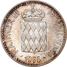 Coin, Monaco, Rainier III, 10 Francs, 1966, Paris, AU(55-58), Silver, KM:146