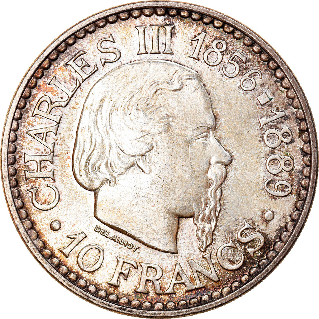 Coin, Monaco, Rainier III, 10 Francs, 1966, Paris, AU(55-58), Silver, KM:146