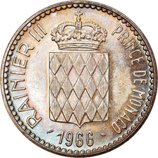 Coin, Monaco, Rainier III, 10 Francs, 1966, Paris, AU(55-58), Silver, KM:146