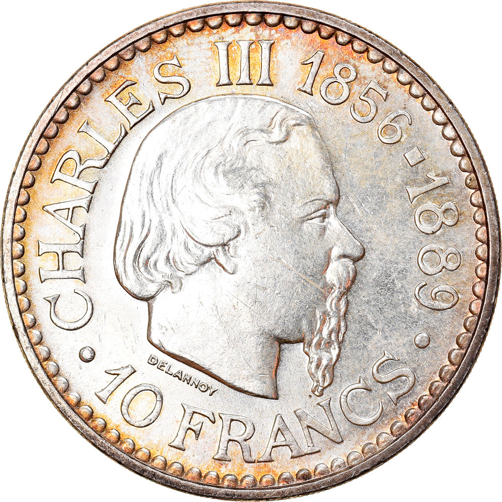 Coin, Monaco, Rainier III, 10 Francs, 1966, Paris, AU(55-58), Silver, KM:146