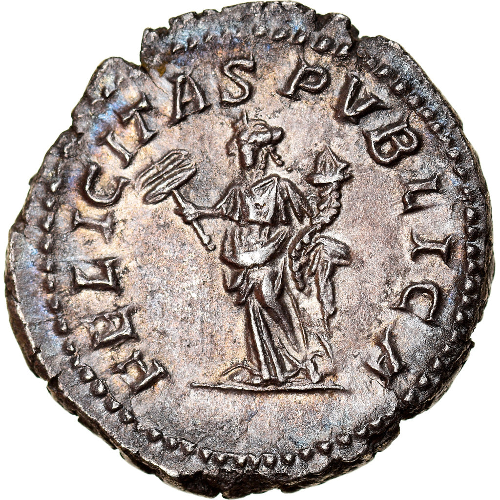 Moneta, Geta, Denarius, 200-202, Rome, SPL, Argento, RIC:9a