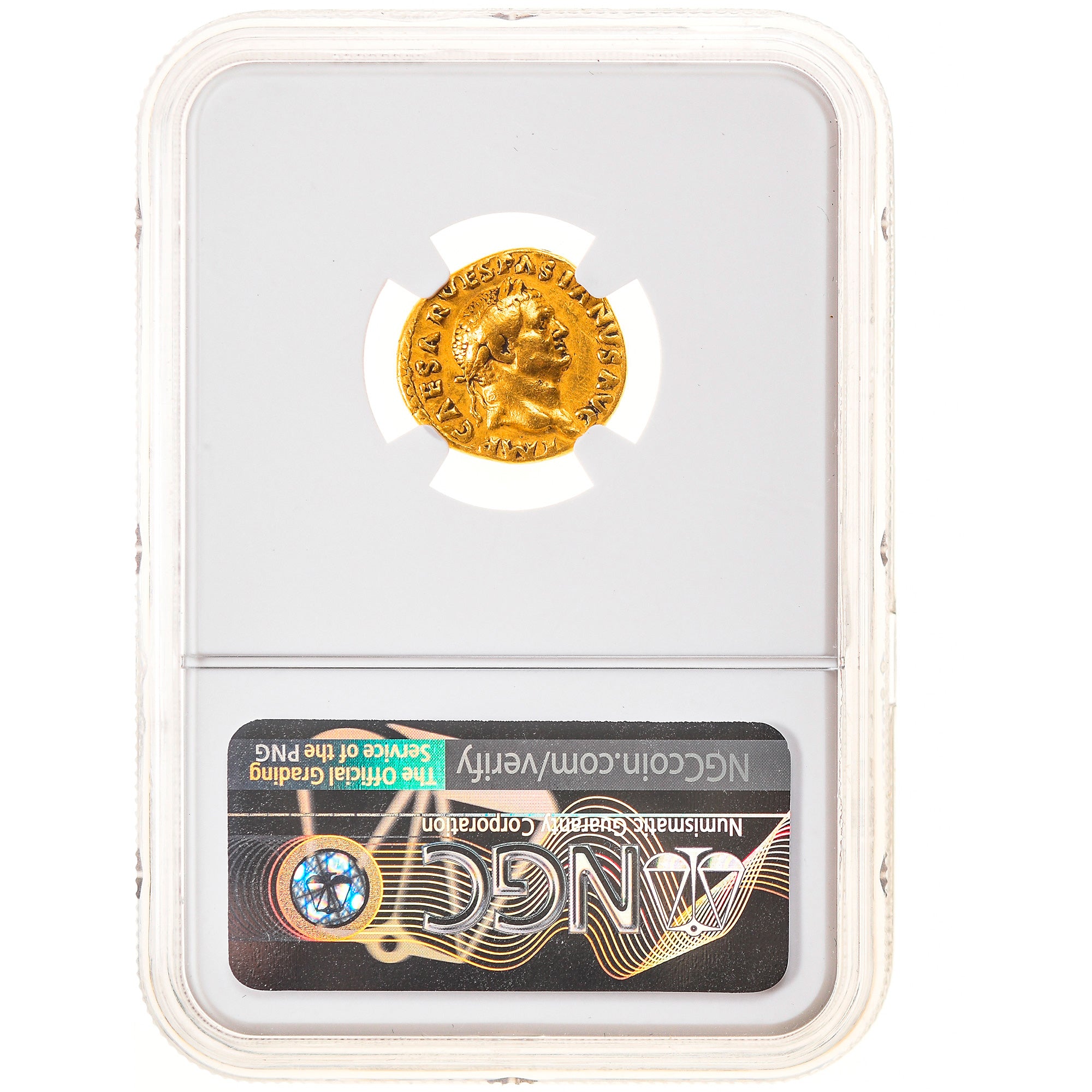 Moneta, Judaea Capta, Vespasian, Aureus, 69-70, Rome, Rzadkie, gradacja, NGC