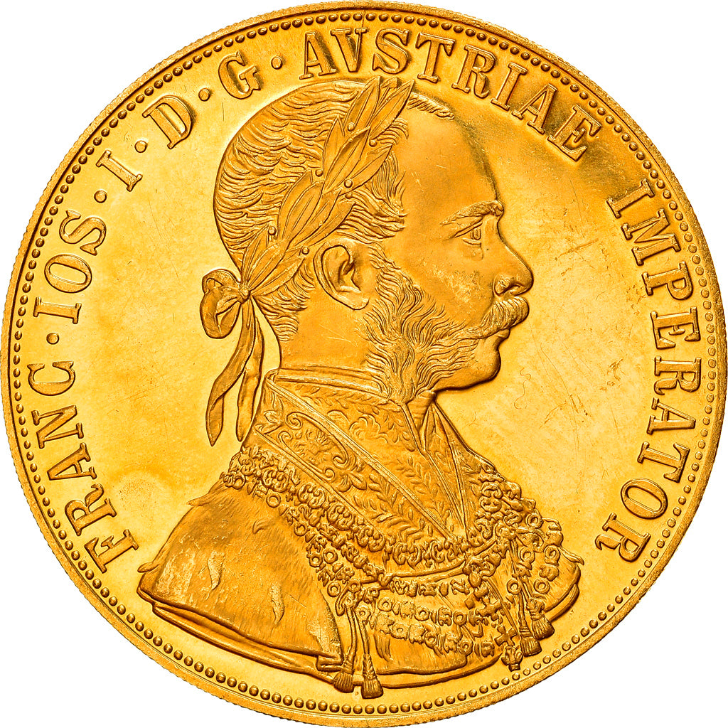 Monnaie, Autriche, Franz Joseph I, 4 Ducat, 1915, Vienne, Refrappe officielle