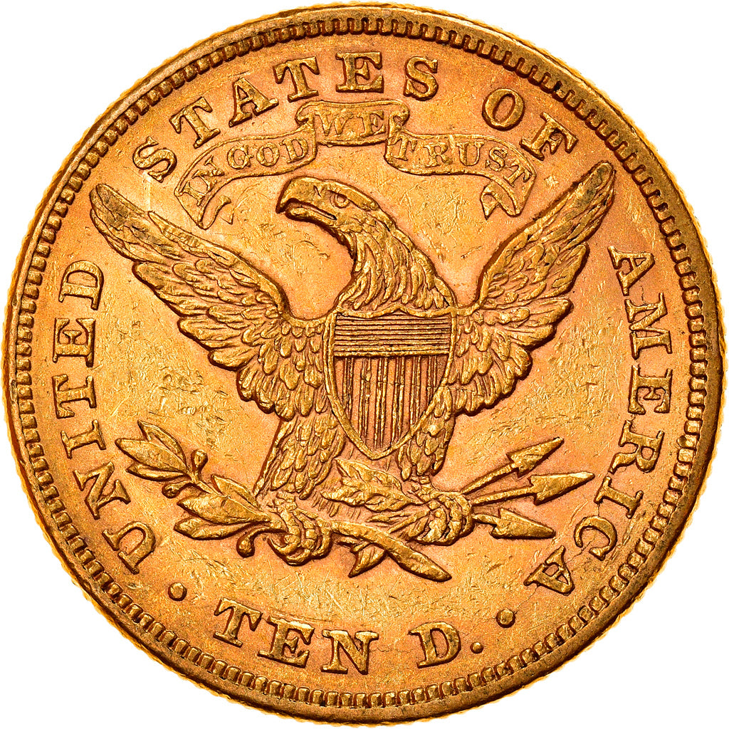 Coin, United States, Coronet Head, $10, Eagle, 1880, U.S. Mint, Philadelphia