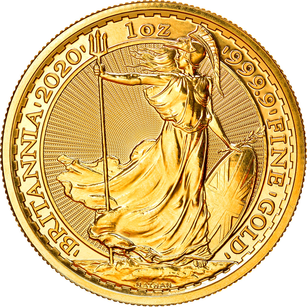 Moneda, Gran Bretaña, Britannia, 100 Pounds, 2020, 1 Oz, FDC, Oro