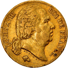 Monnaie, France, Louis XVIII, 20 Francs, 1817, Bayonne, TTB, Or, Gadoury:1028