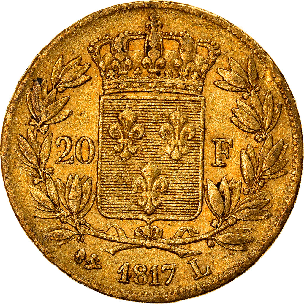 Monnaie, France, Louis XVIII, 20 Francs, 1817, Bayonne, TTB, Or, Gadoury:1028
