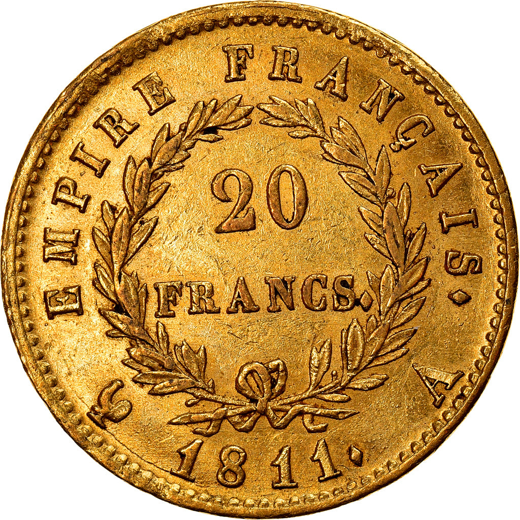 Monnaie, France, Napoléon I, 20 Francs, 1811, Paris, TTB+, Or, Gadoury:1025