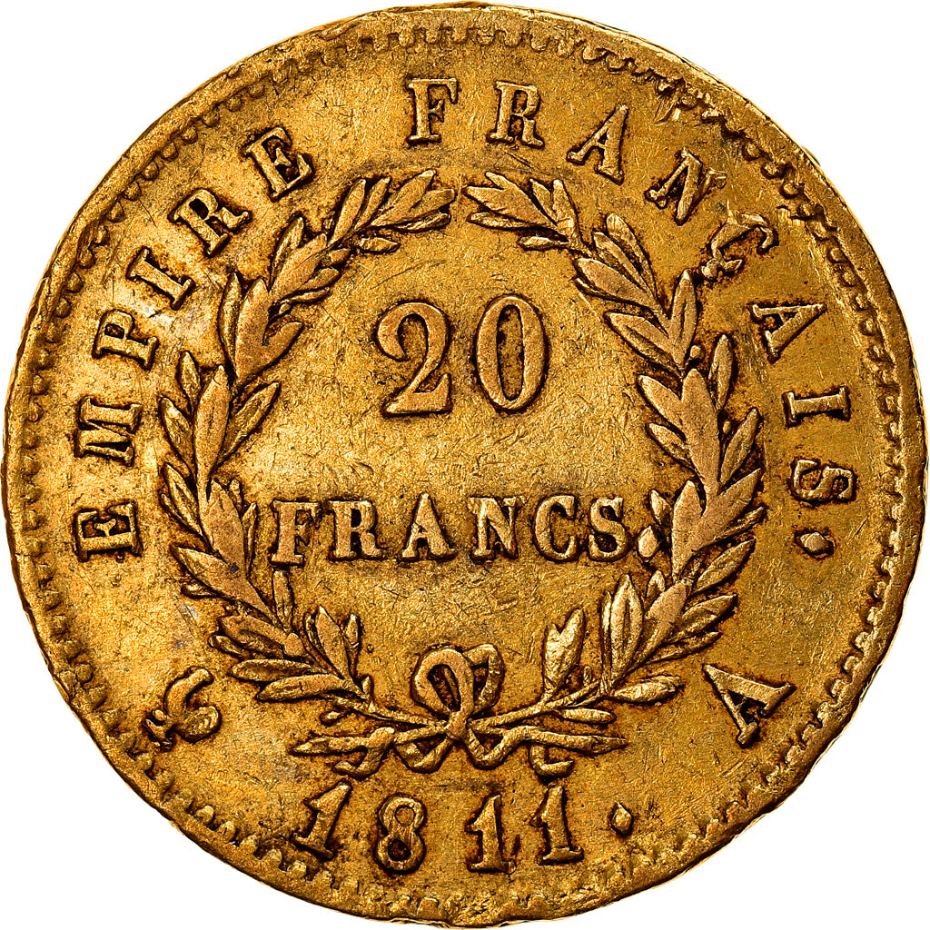 Coin, France, Napoléon I, 20 Francs, 1811, Paris, EF(40-45), Gold, KM:695.1