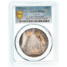 Coin, France, Hercule, 5 Francs, 1873, Paris, PCGS, MS66, MS(65-70), Silver