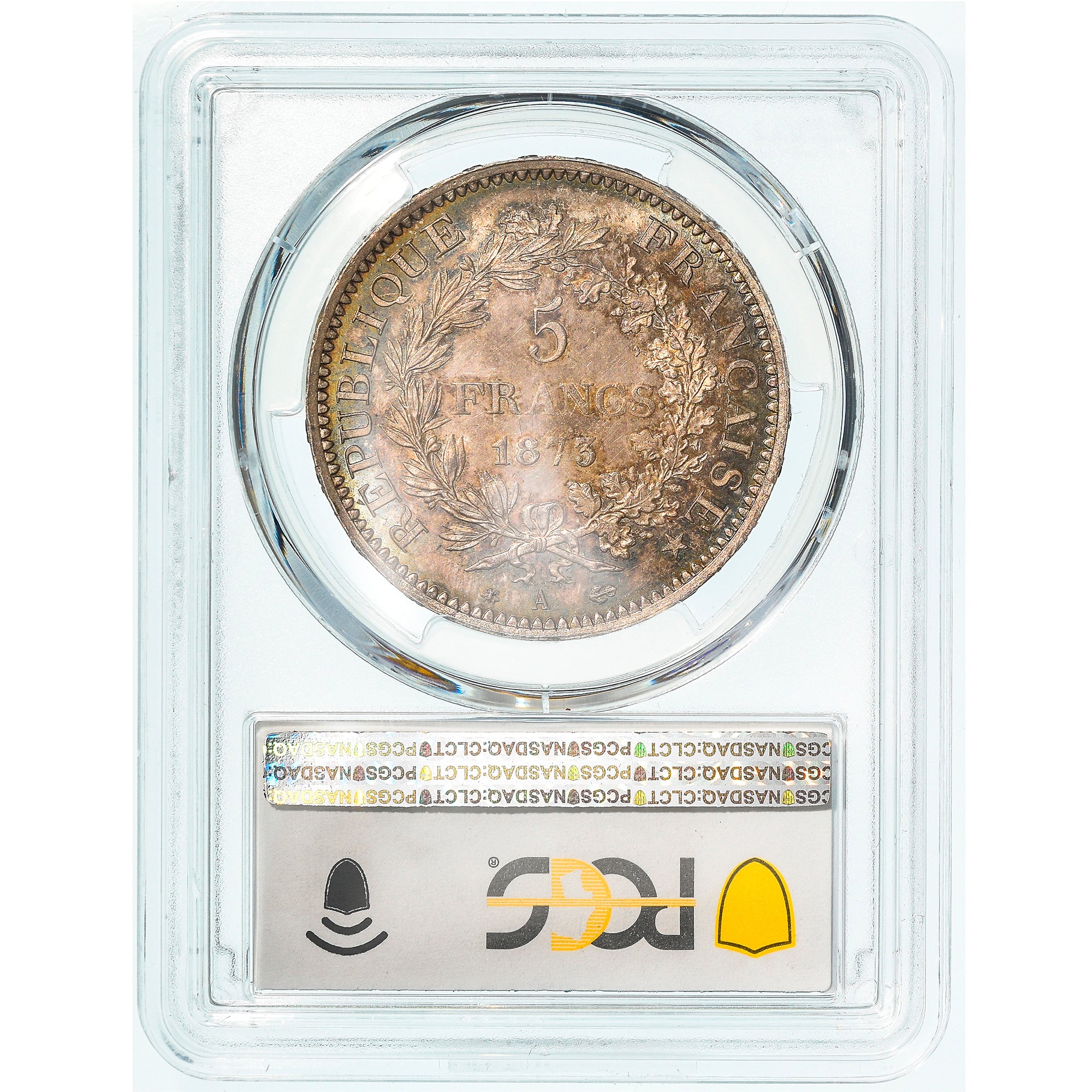Coin, France, Hercule, 5 Francs, 1873, Paris, PCGS, MS66, MS(65-70), Silver
