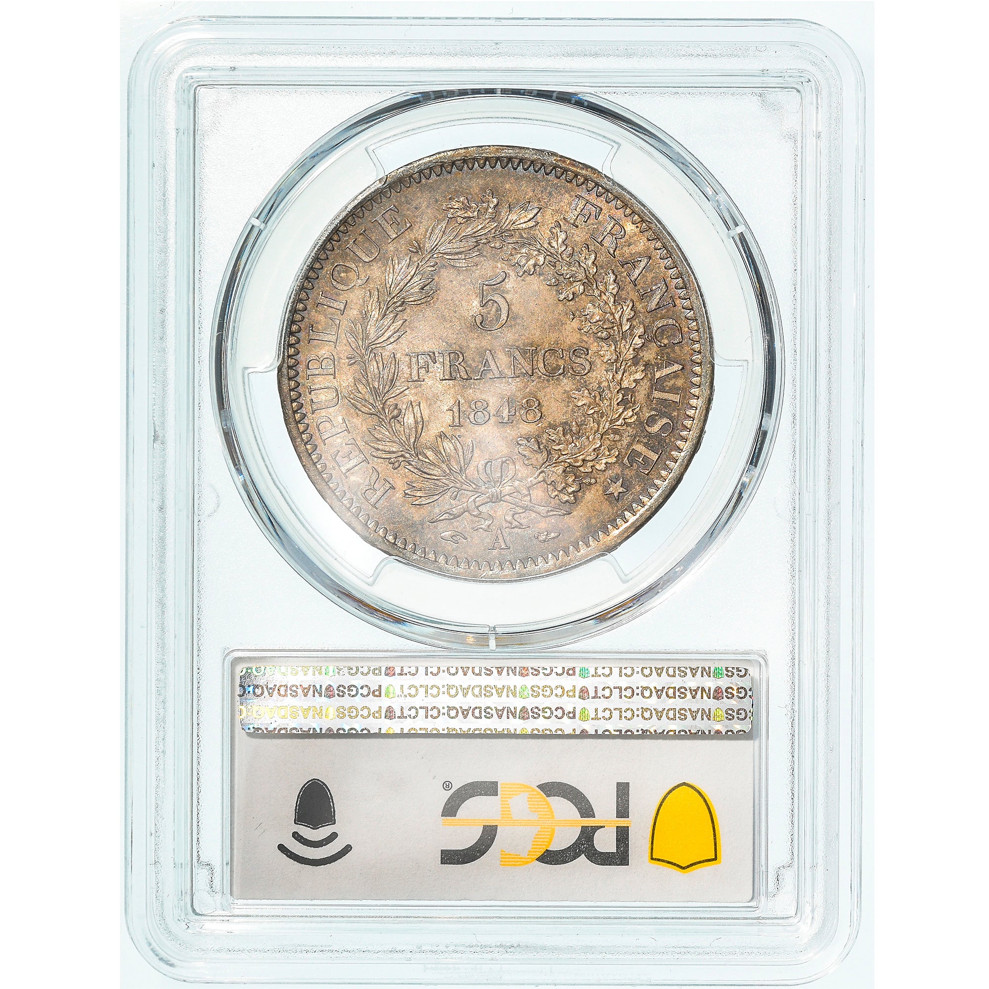 Coin, France, Hercule, 5 Francs, 1848, Paris, PCGS, MS64, MS(64), Silver