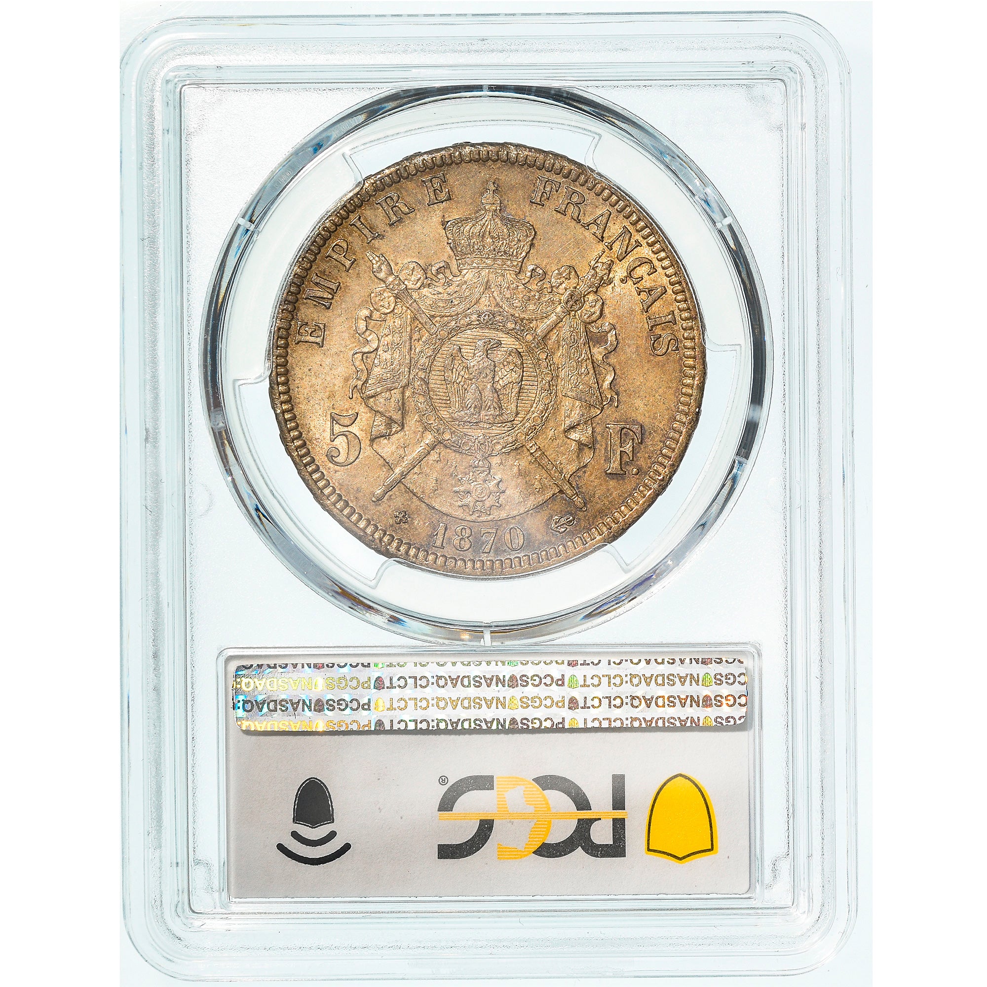 Coin, France, Napoleon III, Napoléon III, 5 Francs, 1870, Strasbourg, PCGS