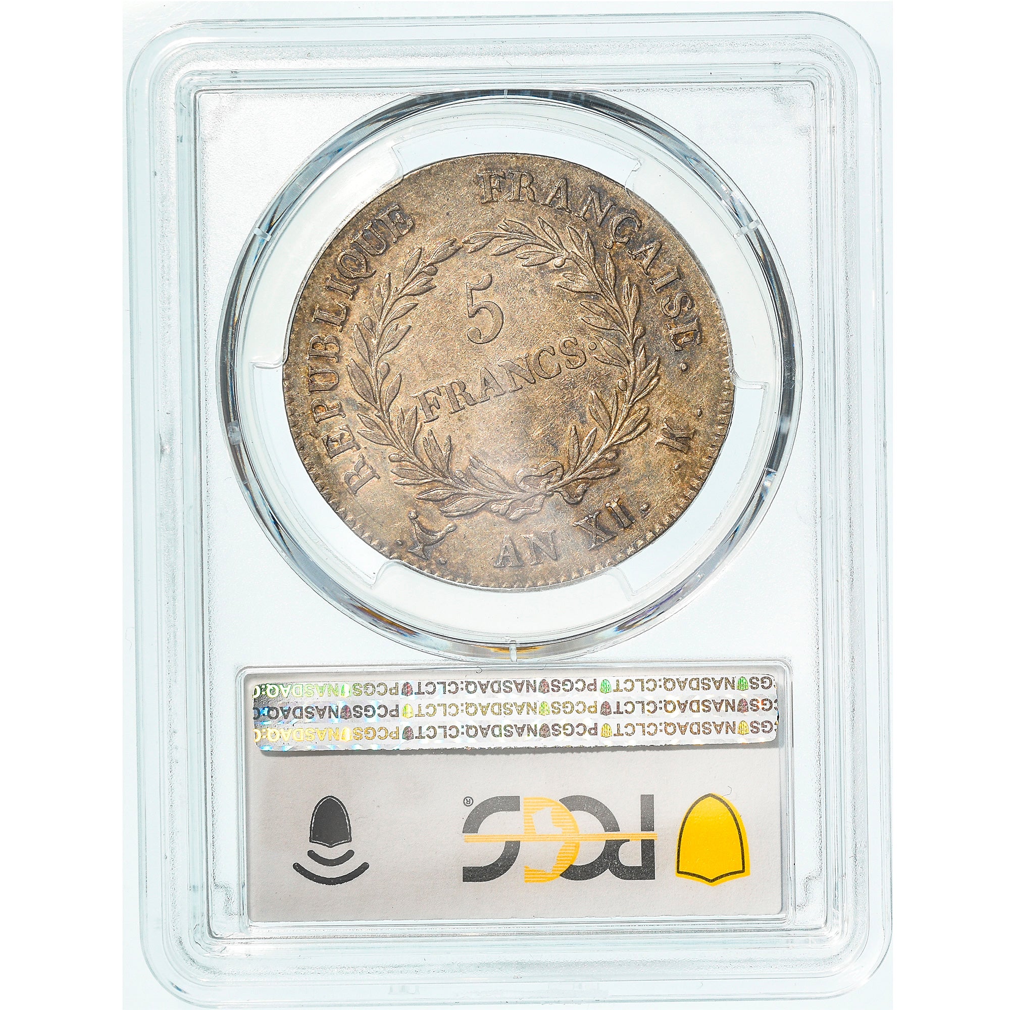 Moneta, Francia, Napoleon I, 5 Francs, An XI, Bordeaux, PCGS, AU50, BB+