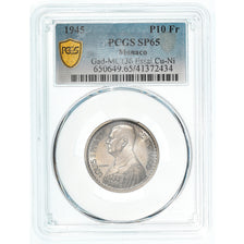 Coin, Monaco, Louis II, 10 Francs, 1945, Paris, ESSAI, PCGS, SP65, MS(65-70)