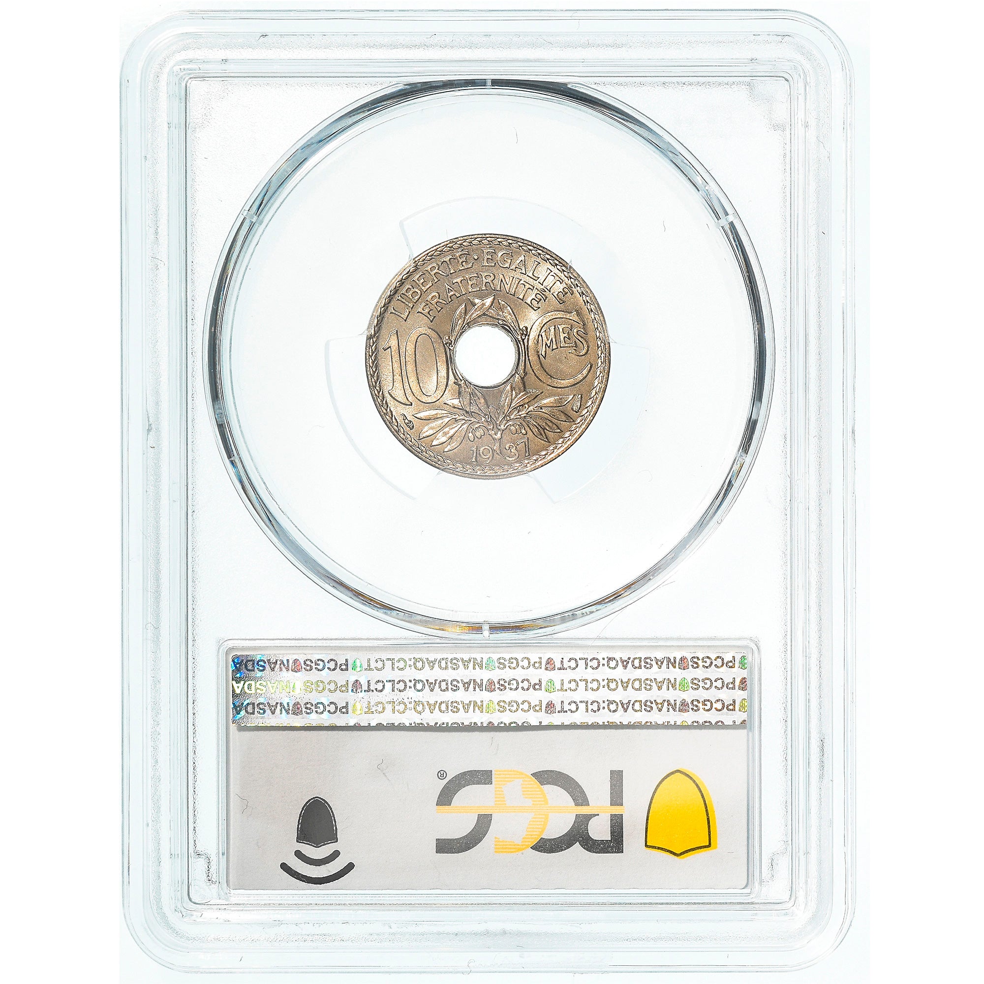 Moneta, Francia, Lindauer, 10 Centimes, 1937, Paris, PCGS, MS67, FDC
