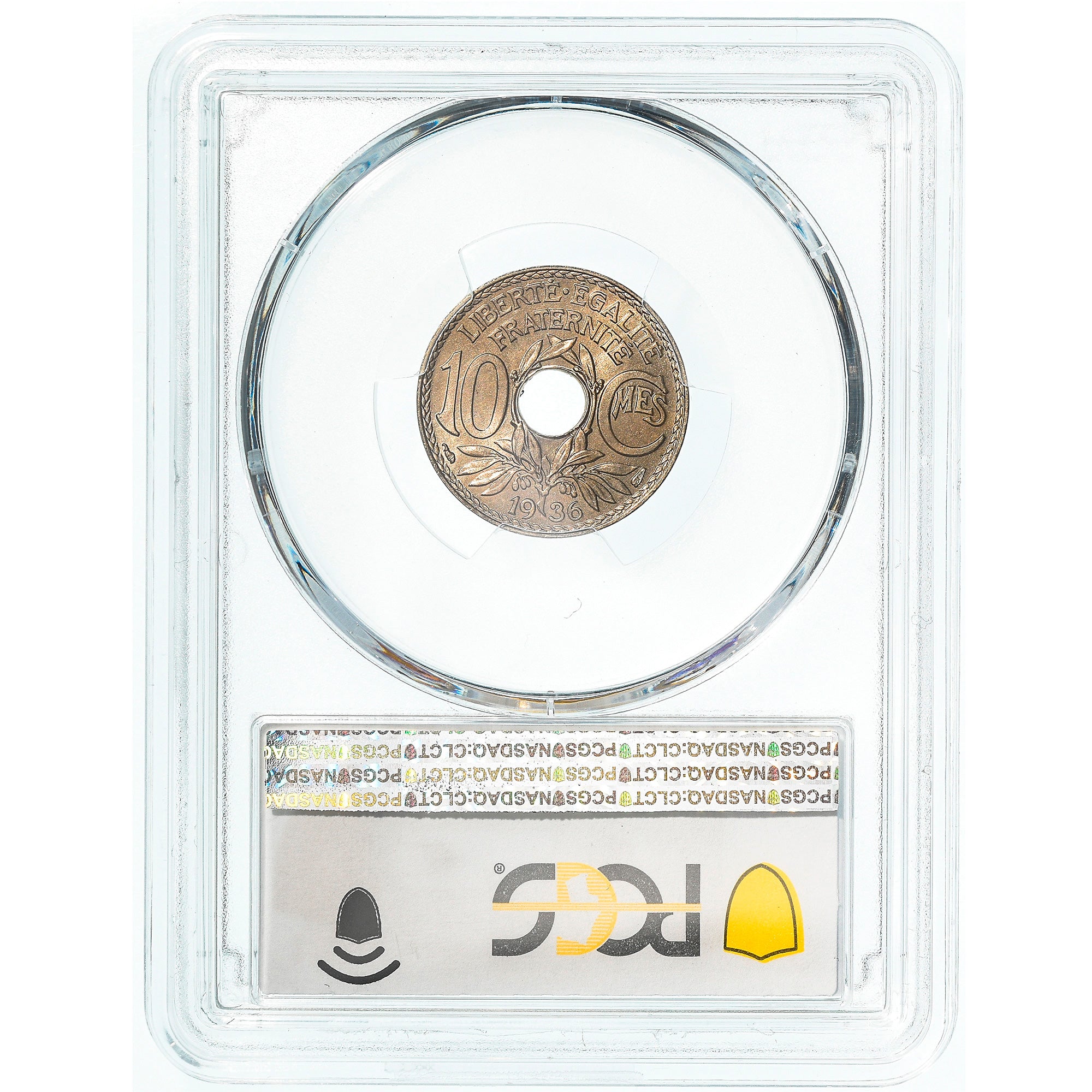 Moneta, Francia, Lindauer, 10 Centimes, 1936, Paris, PCGS, MS67, FDC