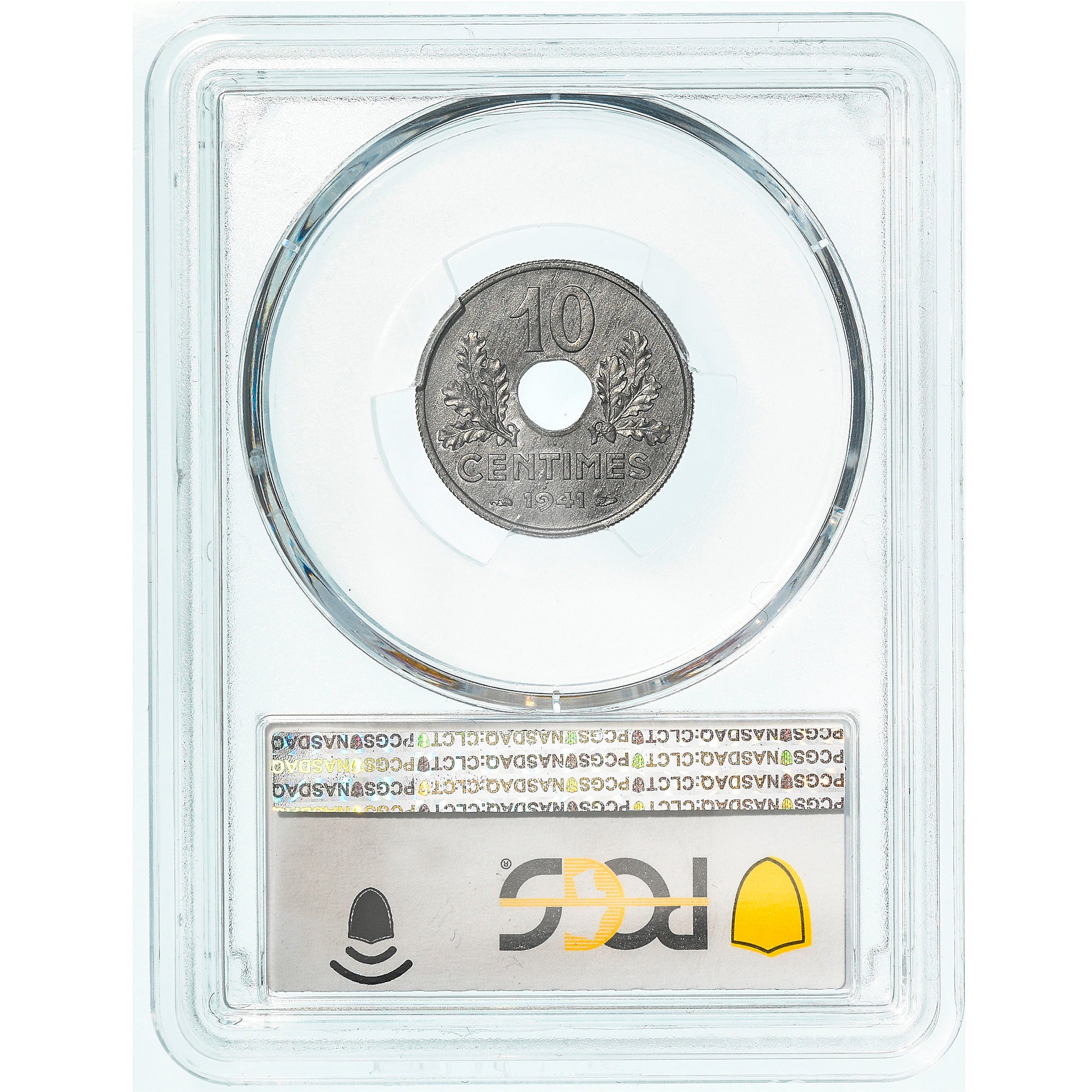 Coin, France, 10 Centimes, 1941, PCGS, MS66, MS(65-70), Zinc, graded, 42078983