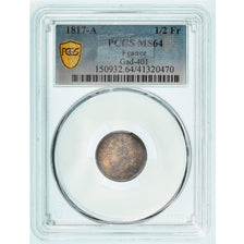 Coin, France, Louis XVIII, Louis XVIII, 1/2 Franc, 1817, Paris, PCGS, MS64