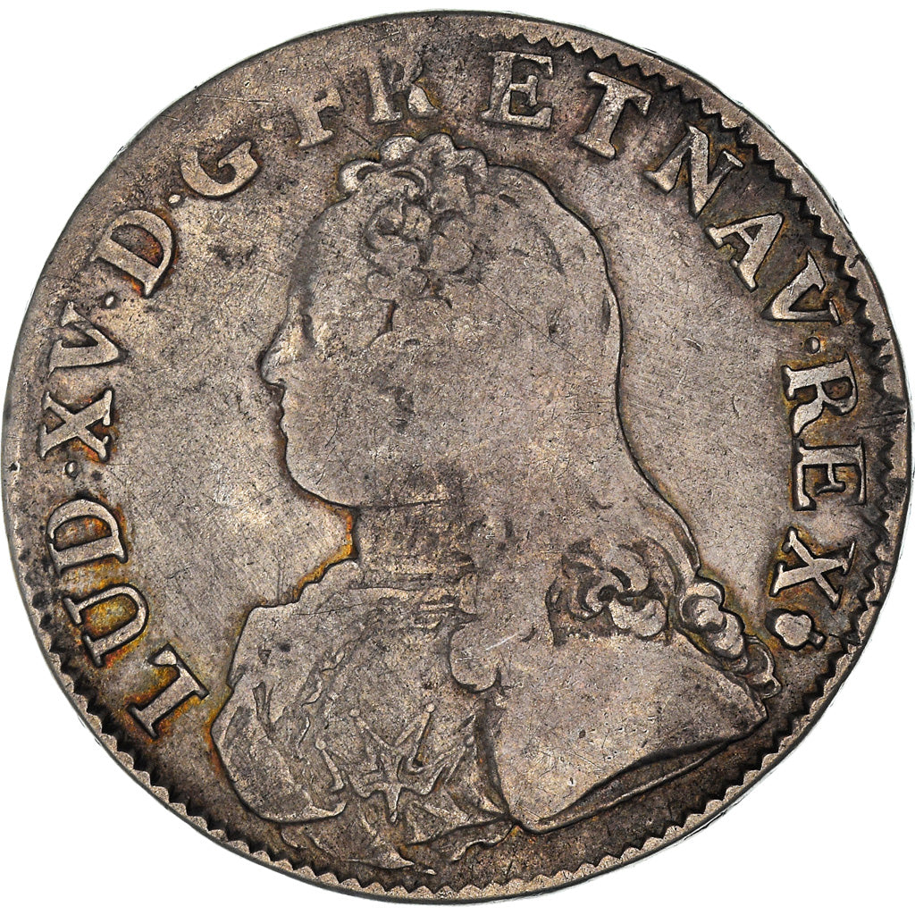 Moeda, França, Louis XV, Écu aux branches d'olivier, Ecu, 1734, Reims